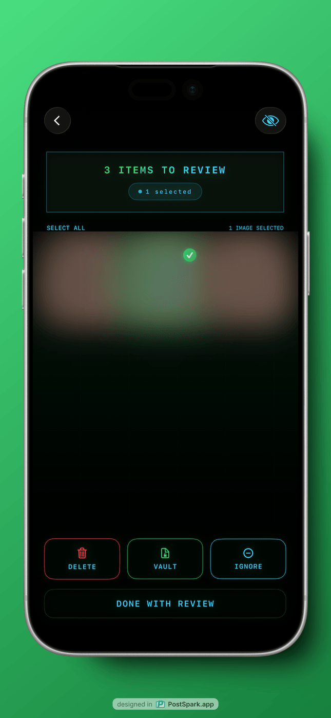 Review Items - Blur Mode