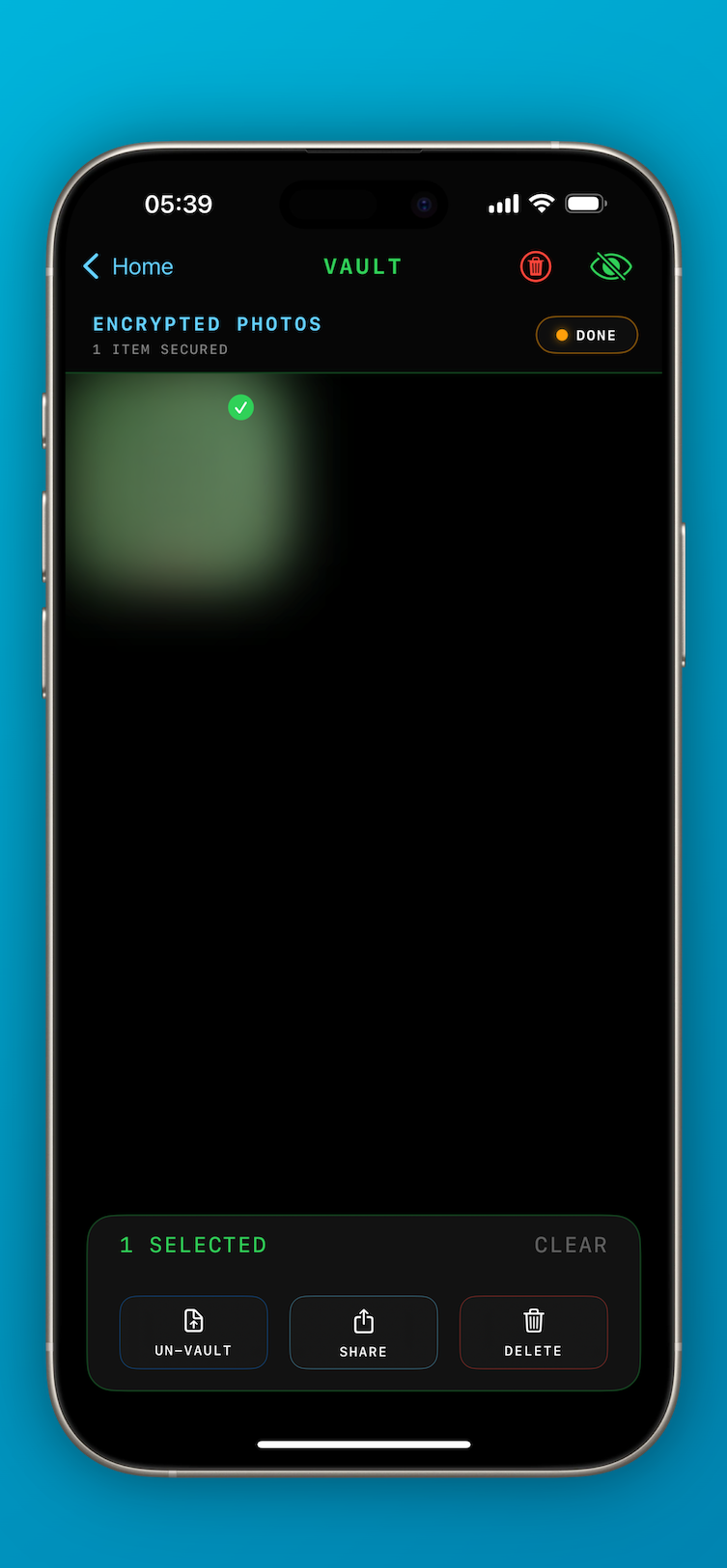 NuDefndr Results Found screen